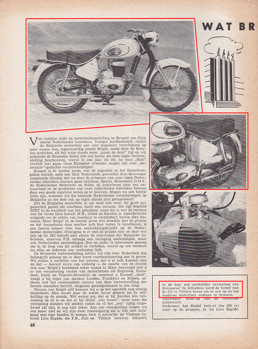 Verslag Salon Brussel 1954 - Weekblad Motor nr. 3 1954