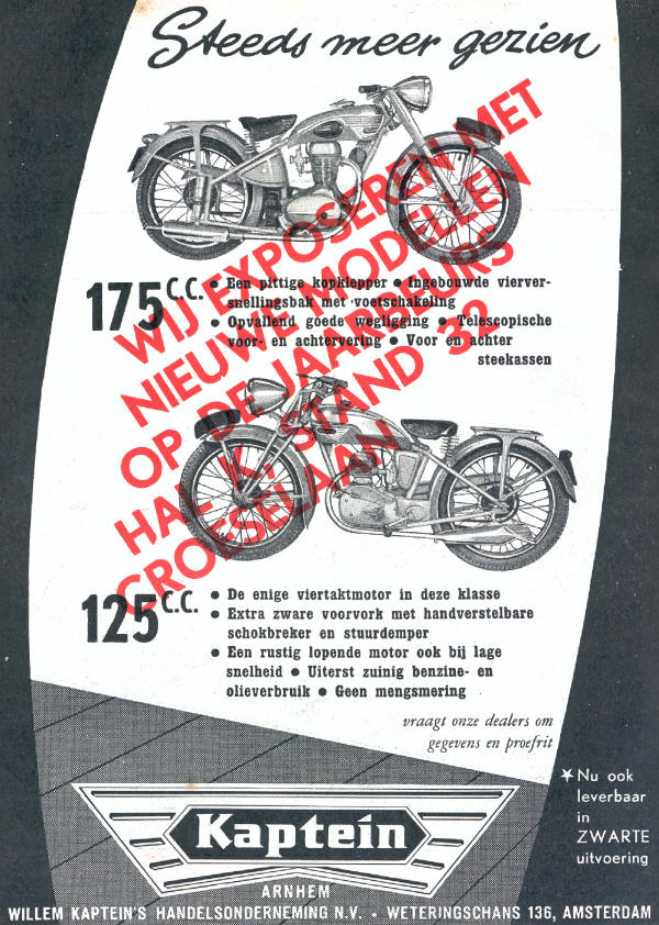 Kaptein advertentie Motor 1949
