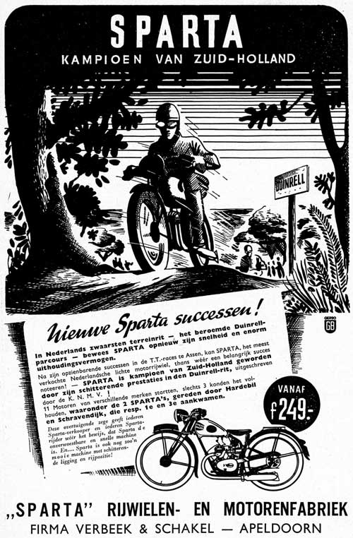 Sparta advertentie januari 1939