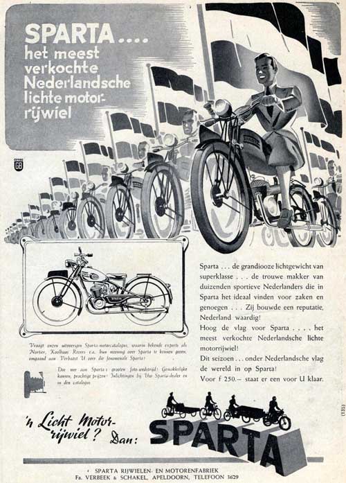 Sparta advertentie juli 1939