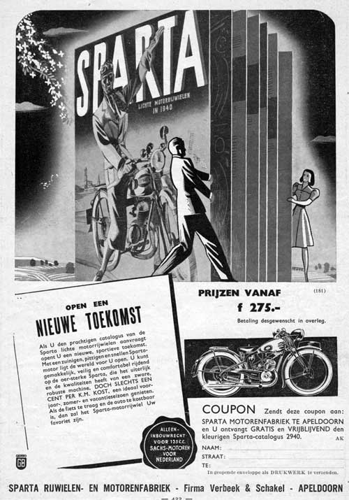Sparta advertentie april 1940