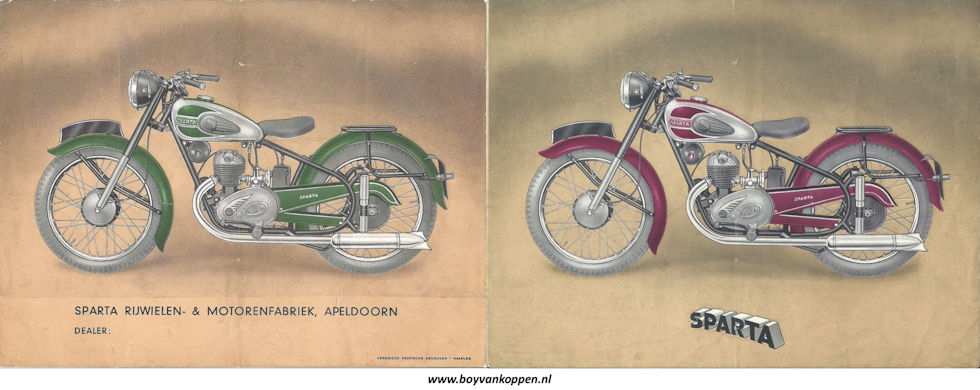Sparta motorfietsen folder 1951