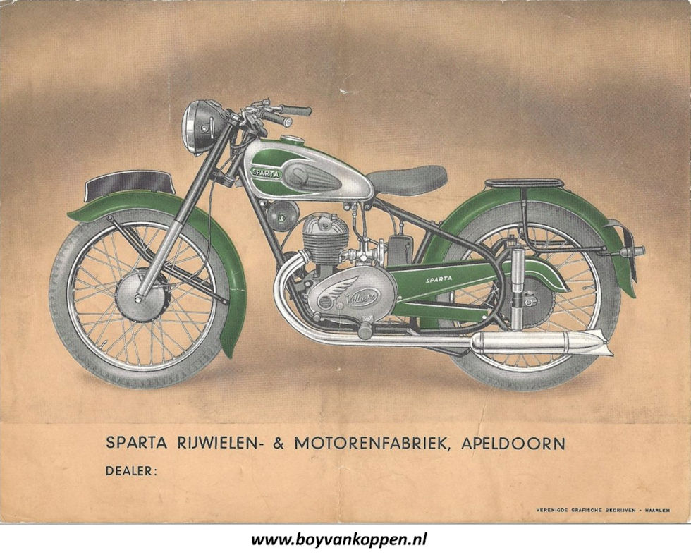Sparta motorfietsen folder 1951