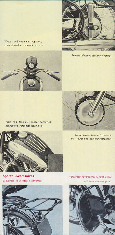 Sparta motorfietsen folder 1952