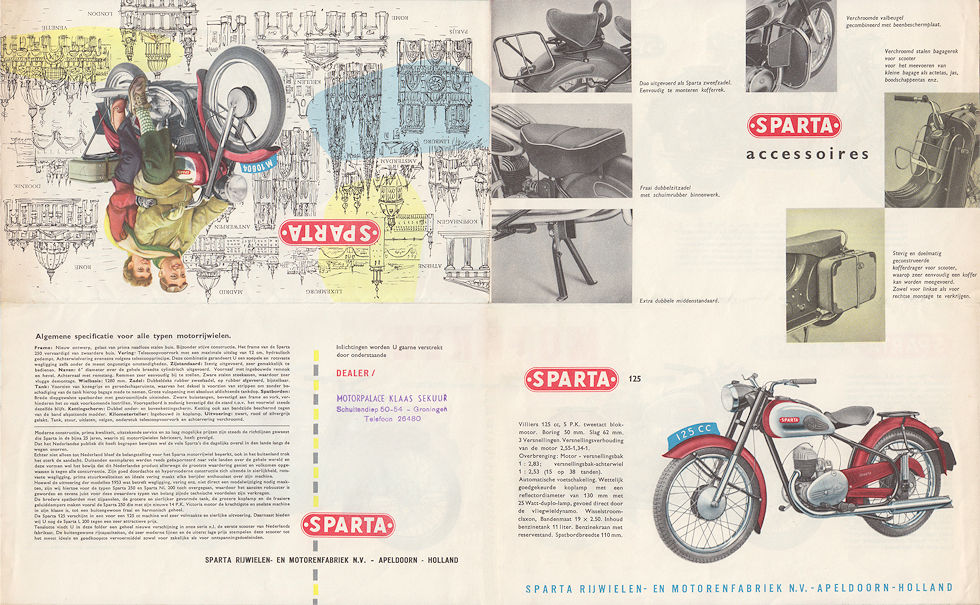 Sparta motorfietsen folder 1954