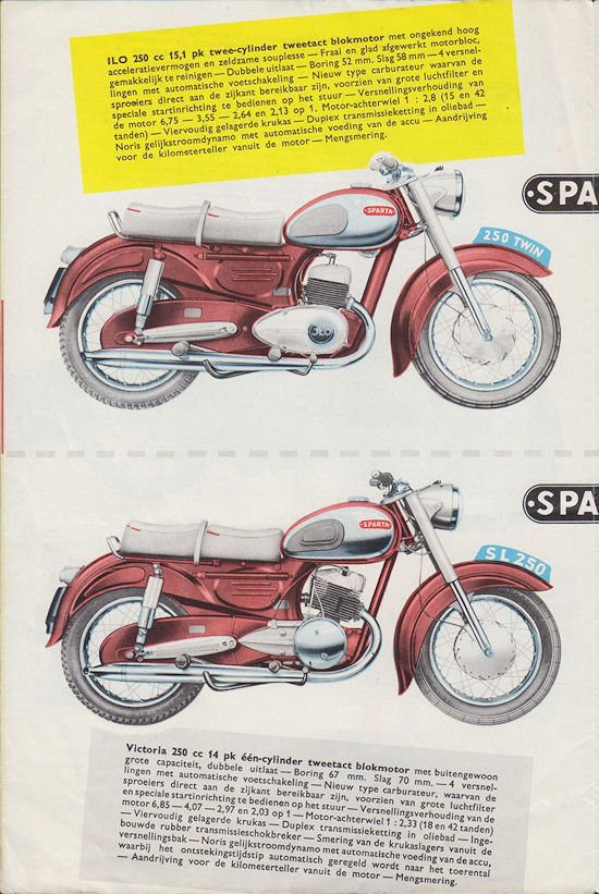 Sparta motorfietsen folder 1955