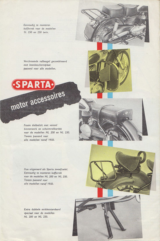 Sparta motorfietsen folder 1955