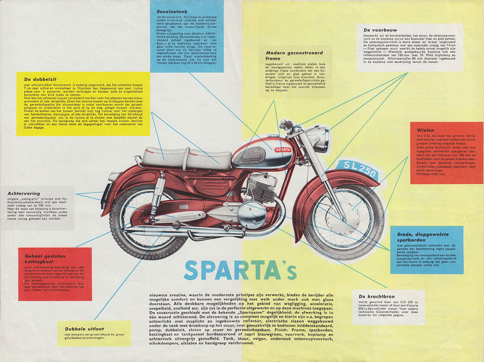 Sparta motorfietsen folder 1955