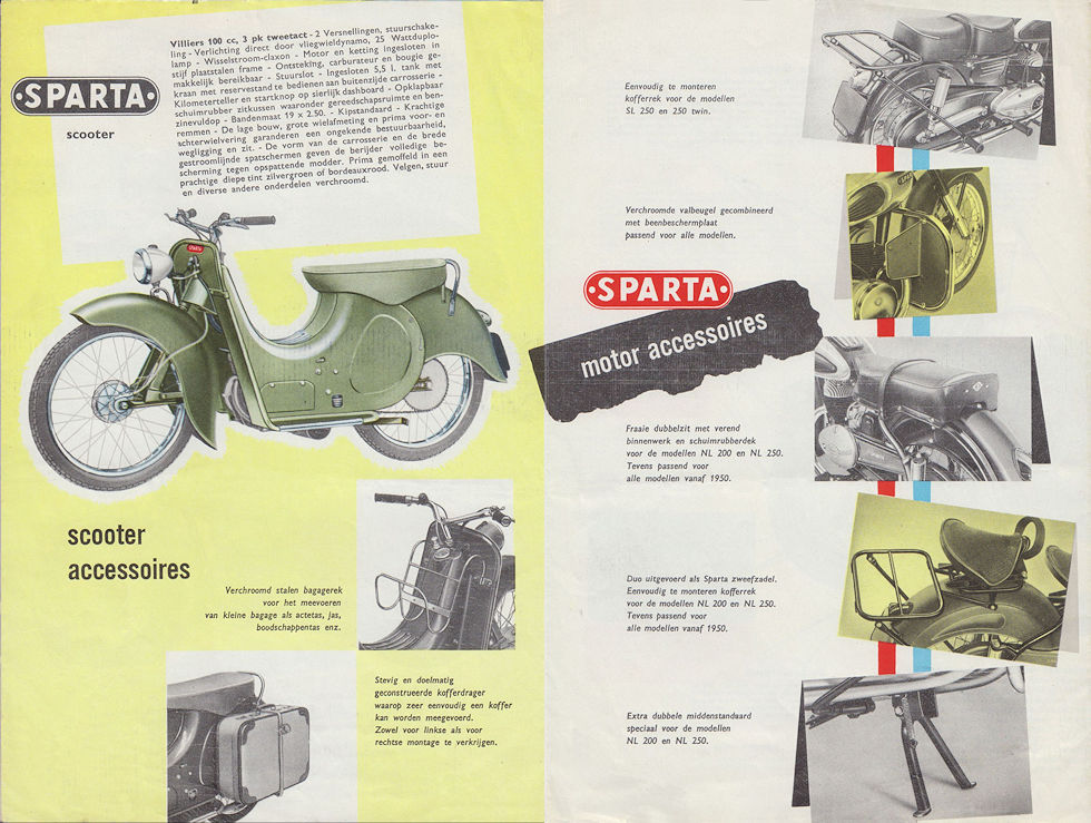 Sparta motorfietsen folder 1955
