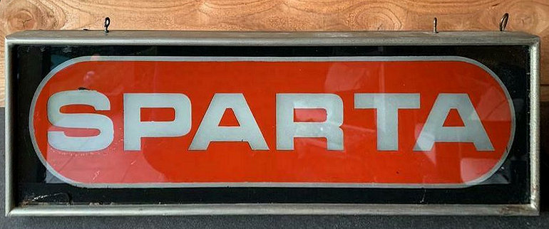 Staande Sparta reclame lichtbak