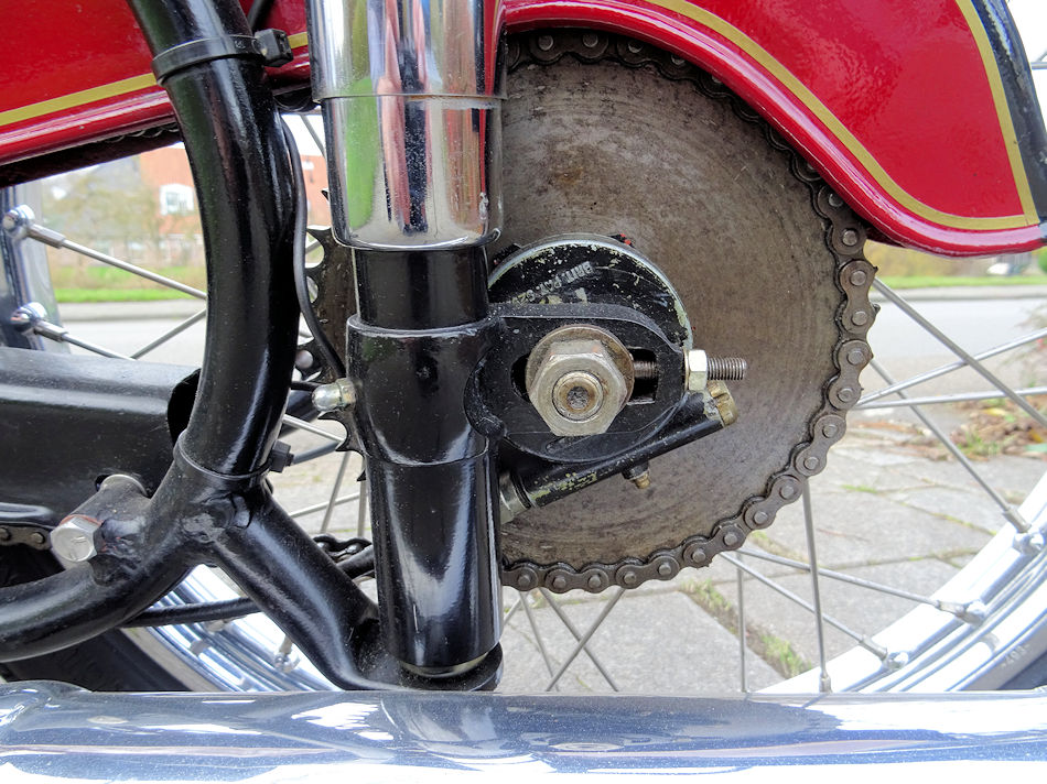 Snelheidsmeteraandrijving op Sparta Villiers 200cc 1950